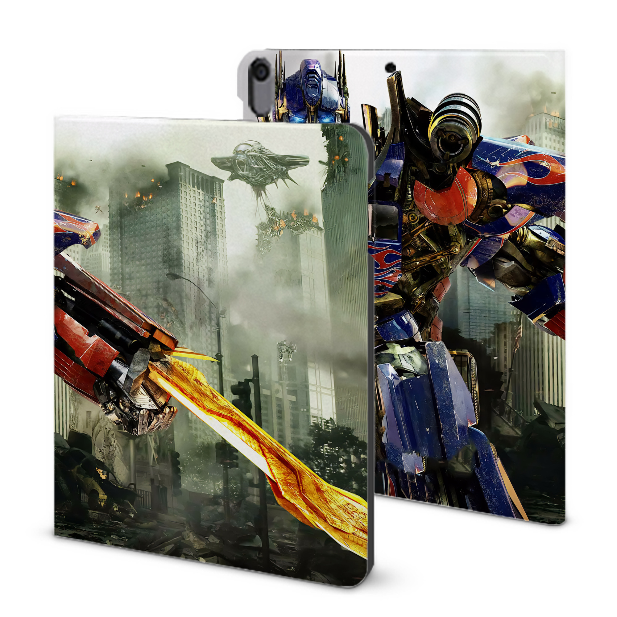 （画像用） Transformers トランスフォーマー IPad ケース ブック型 PUレザー TPU 耐衝撃 軽量 薄型 ペン収納なし 全面保護 IPad 各モデル対応